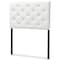 Baxton Studio Viviana White Upholstered Button-Tufted Twin Size Headboard 125-6973 - alternate 3